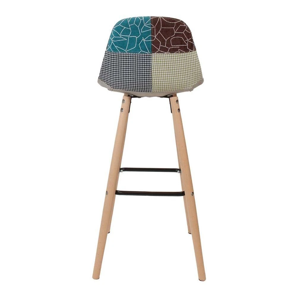 The Home Deco Factory Tabouret De Bar Scandinave Patchwork Multicolore. 4 The Home Deco Factory Tabouret De Bar Scandinave Patchwork Multicolore. – Image 4