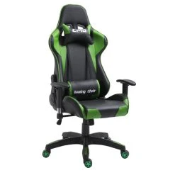 IDIMEX Chaise De Bureau GAMING, Revêtement Synthétique Noir Et Vert