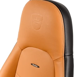Noblechairs ICON - Vrai Cuir - Cognac/Noir -Magasin Joss & Main 9893805719582