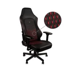 Noblechairs HERO - Vrai Cuir - Noir/Rouge