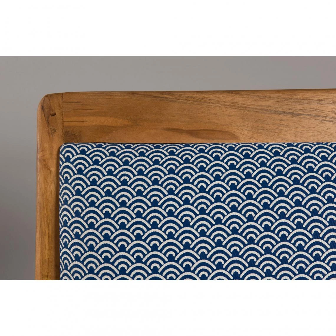 MACABANE Fauteuil En Teck Et Coton Imprimé Japonais Scandi - Imprimé 3 MACABANE Fauteuil En Teck Et Coton Imprimé Japonais Scandi - Imprimé – Image 3