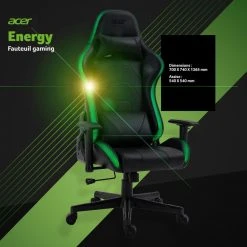 Acer Gaming - Fauteuil Gaming Energy - RGB Contrôlable - Full Réglab... -Magasin Joss & Main acer gaming fauteuil gaming energy rgb controlable full reglable design carbone 11552704 30296118 1140x1140