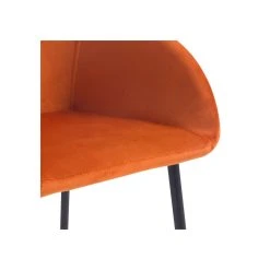Rendez Vous Déco Chaise De Bar Marquise Orange Corail H75cm (lot De 2) -Magasin Joss & Main acheter chaise de bar corail art deco velours