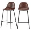 Rendez Vous Déco Chaise De Bar Mi-hauteur Henrik Marron 65 Cm (lot De 2)