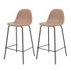 Rendez Vous Déco Chaise De Bar Mi-hauteur Henrik Marron Clair 65 Cm (lot De 2)