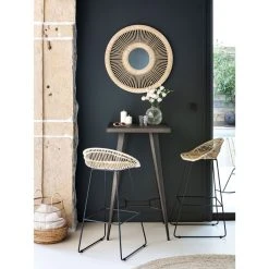 Rendez Vous Déco Tabouret De Bar Lotus En Rotin 77 Cm (lot De 2)