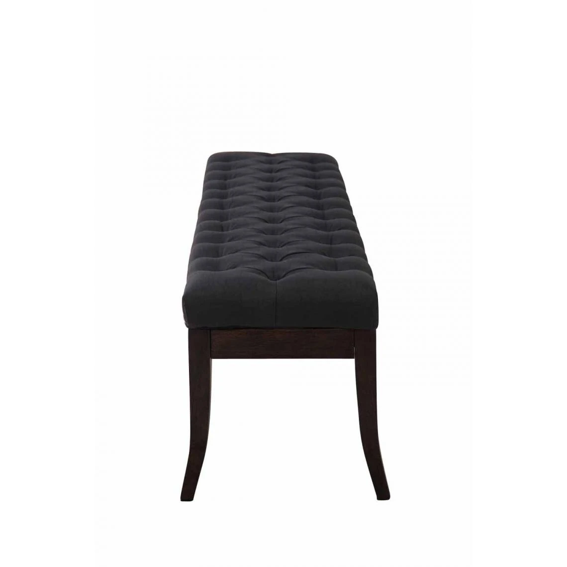 Decoshop26 Banc Avec Assise En Tissu Noir Rembourrée Capitonné 150 Cm Style Che... 3 Decoshop26 Banc Avec Assise En Tissu Noir Rembourrée Capitonné 150 Cm Style Che... – Image 3