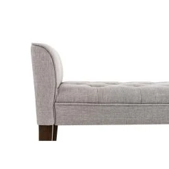 Decoshop26 Banc Banquette Capitonné En Tissu Gris Clair Avec Pieds En Bois Marro... -Magasin Joss & Main banc banquette capitonne en tissu gris clair avec pieds en bois marron fonce largeur 133cm ban10092 10278714 26529790 1140x1140