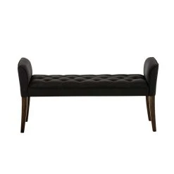 Decoshop26 Banc Banquette Capitonné En Tissu Gris Foncé Avec Pieds En Bois Marr... -Magasin Joss & Main banc banquette capitonne en tissu gris fonce avec pieds en bois marron fonce largeur 133cm ban10091 10278764 26529948 1140x1140