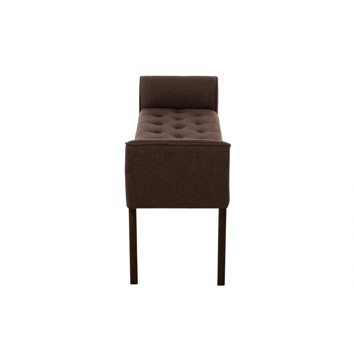 Decoshop26 Banc Banquette Capitonné En Tissu Marron Avec Pieds En Bois Marron Fo... 3 Decoshop26 Banc Banquette Capitonné En Tissu Marron Avec Pieds En Bois Marron Fo... – Image 3