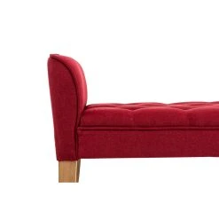 Decoshop26 Banc Banquette Capitonné En Tissu Rouge Avec Pieds En Bois Largeur 13... -Magasin Joss & Main banc banquette capitonne en tissu rouge avec pieds en bois largeur 133cm ban10009 10278710 26529776 1140x1140