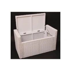 Decoshop26 Banc Banquette / Coffre De Rangement En Rotin Blanc BAN04018 -Magasin Joss & Main banc banquette coffre de rangement en rotin blanc ban04018 3