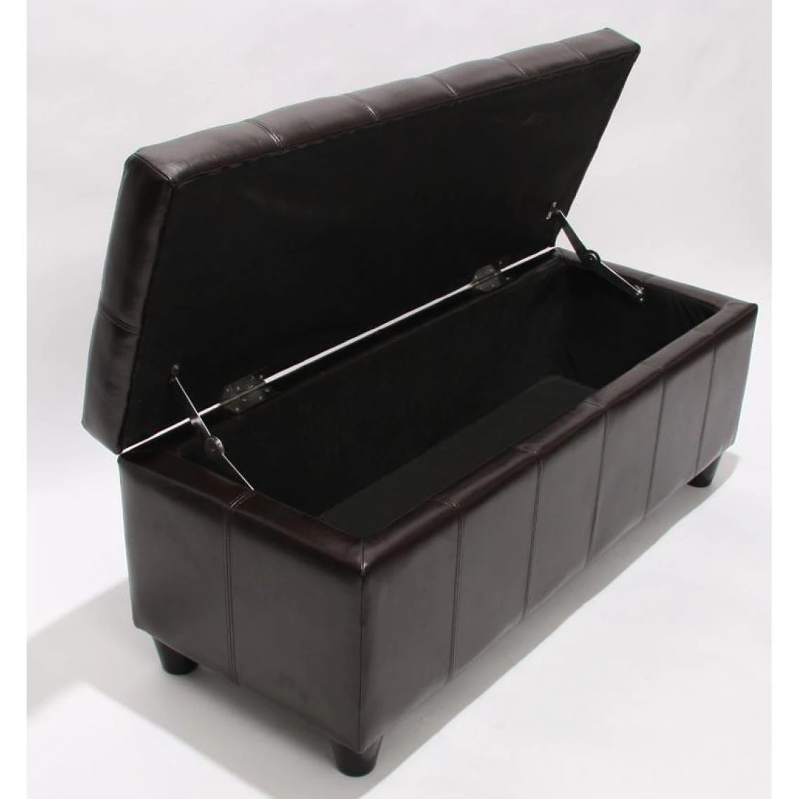 Decoshop26 Banc Banquette De Rangement Cuir Reconstitué Marron 112x45x45cm BAN04... 2 Decoshop26 Banc Banquette De Rangement Cuir Reconstitué Marron 112x45x45cm BAN04... – Image 2