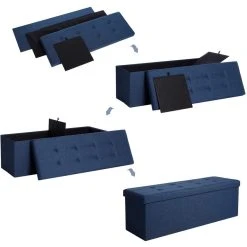 HELLOSHOP26 Banc Banquette Pouf De Rangement 120 Litres 110 Cm Bleu 12_0000219 -Magasin Joss & Main banc banquette pouf de rangement 120 litres 110 cm bleu 120000219 12043812 31923408 1140x1140