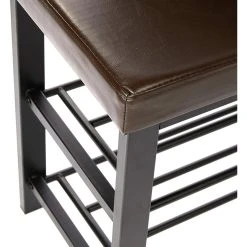 HELLOSHOP26 Banc De Rangement à Chaussures Meuble Assise Tabouret En Similicuir 2... -Magasin Joss & Main banc de rangement a chaussures meuble assise tabouret en similicuir 2 niveaux marron 130000360 11032044 28816242 1140x1140