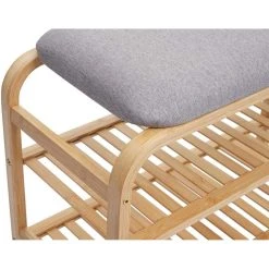 Decoshop26 Banc étagère à Chaussures Assise Rembourrée Avec Deux Niveaux Bamb... -Magasin Joss & Main banc etagere a chaussures assise rembourree avec deux niveaux bambou 50x70x30cm ban04049 10278722 26529818 1140x1140