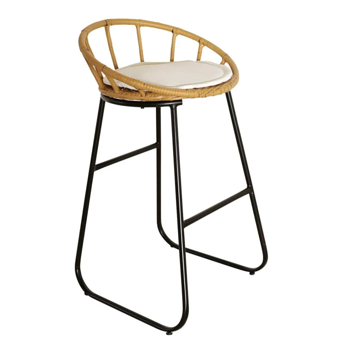 Altobuy BANDUNG - Lot De 4 Tabourets De Bar Assise Tressée 2 Altobuy BANDUNG - Lot De 4 Tabourets De Bar Assise Tressée – Image 2
