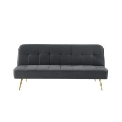Baita Banquette AROMA Convertible En Velours Anthracite 3 Places