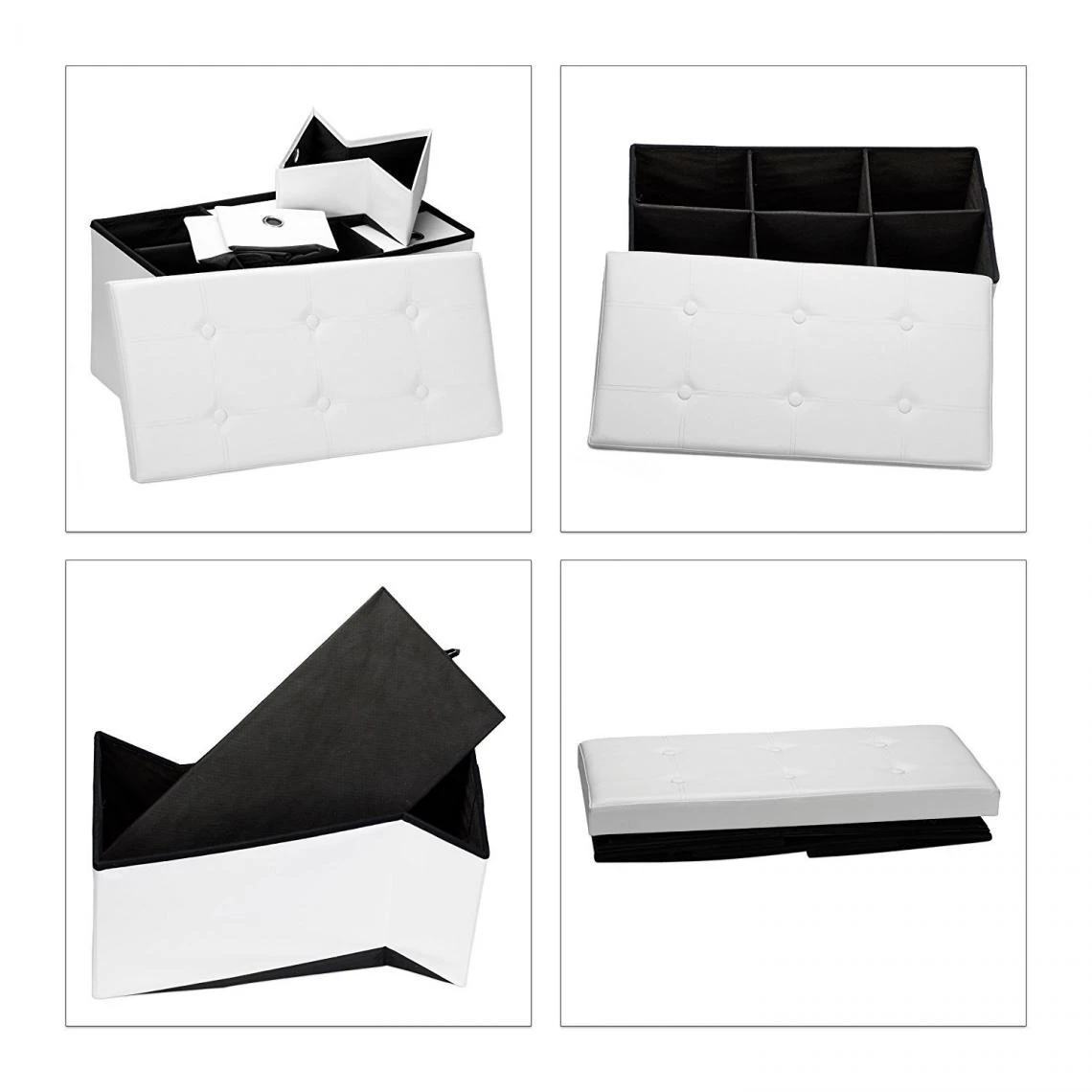 HELLOSHOP26 Banquette Banc Coffre De Rangement Avc Tiroirs 76 Cm Blanc 3013002 2 HELLOSHOP26 Banquette Banc Coffre De Rangement Avc Tiroirs 76 Cm Blanc 3013002 – Image 2