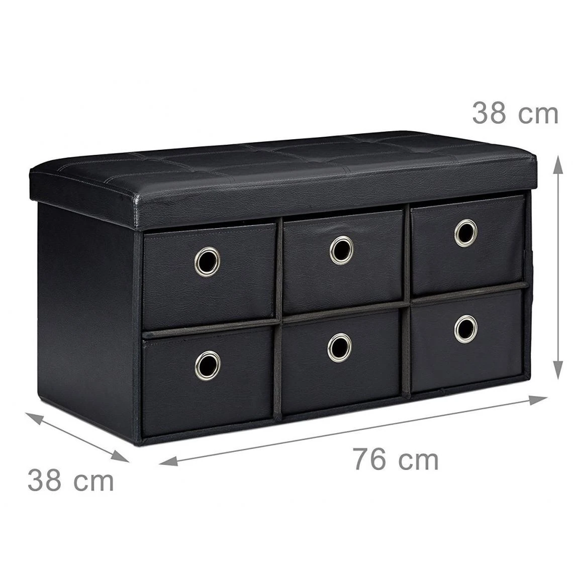 HELLOSHOP26 Banquette Banc Coffre De Rangement Avc Tiroirs 76 Cm Noir 3013003 1 HELLOSHOP26 Banquette Banc Coffre De Rangement Avc Tiroirs 76 Cm Noir 3013003