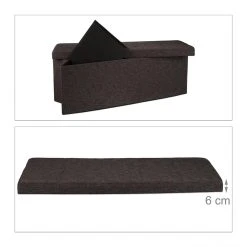 HELLOSHOP26 Banquette Banc Pour Coffre De Rangement En Lin Avec Couvercle Marron 1... -Magasin Joss & Main banquette banc pour coffre de rangement en lin avec couvercle marron 114 cm 3013009 11032002 28816076 1140x1140