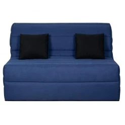 Relaxima Banquette BZ 140 ORLANDO Pearl Marine - Matelas Dunlopillo