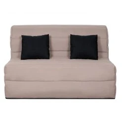 Relaxima Banquette BZ 140 ORLANDO Pearl Taupe - Matelas Dunlopillo
