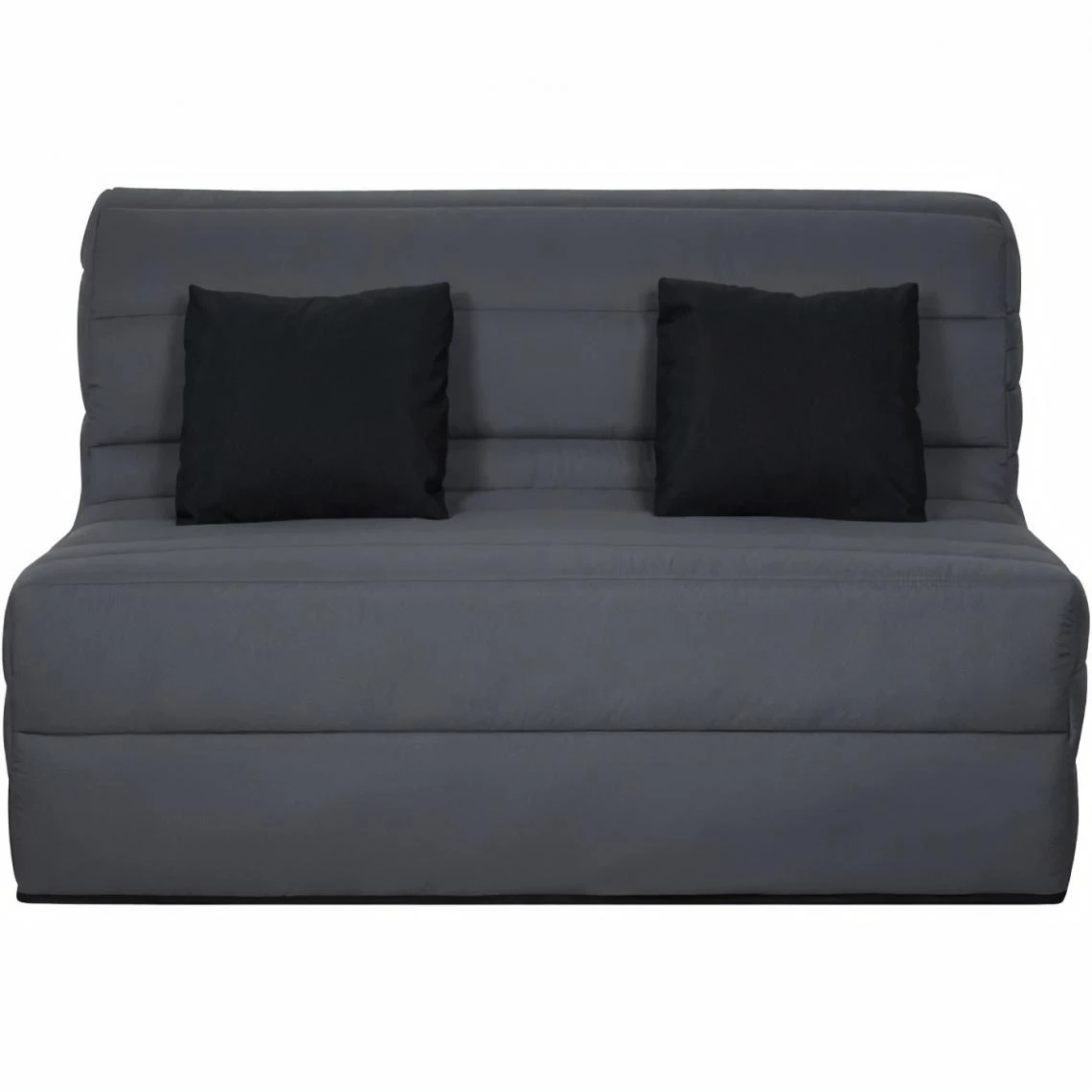 Banquette BZ Dunlopillo - Tissu Gris + 2 Coussins Noir - L 140 X P 99 ... 1 Banquette BZ Dunlopillo - Tissu Gris + 2 Coussins Noir - L 140 X P 99 ...