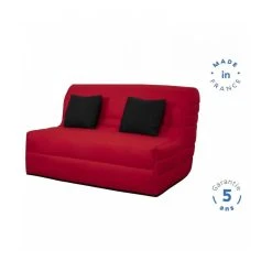 Banquette BZ Dunlopillo - Tissu Rouge + 2 Coussins Noir - L 140 X P 99... -Magasin Joss & Main banquette bz dunlopillo tissu rouge 2 coussins noir l 140 x p 99 x h 98 cm alice 7221702 17998762 1200x1200
