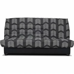 Gruhier Banquette Clic-clac Beija - Tissu Chevrons A111 - Couchage 128 X 188 X...