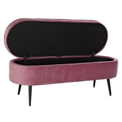 Pegane Banquette Coffre En Bois Coloris Rose Et Pieds Noir - Longueur 120 X P... -Magasin Joss & Main banquette coffre en bois coloris rose et pieds noir longueur 120 x profondeur 40 x hauteur 45 cm 13600982 37358556 1140x1140