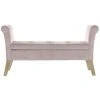Pegane Banquette Coffre En Bois Coloris Rose - Longueur 130 X Profondeur 44 X...