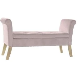 Pegane Banquette Coffre En Bois Coloris Rose - Longueur 130 X Profondeur 44 X... -Magasin Joss & Main banquette coffre en bois coloris rose longueur 130 x profondeur 44 x hauteur 69 cm 13600994 37358606 1140x1140