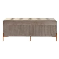Pegane Banquette Coffre En MDF Et Velours Coloris Gris - Longueur 115 X Profo... -Magasin Joss & Main banquette coffre en mdf et velours coloris gris longueur 115 x profondeur 43 x hauteur 46 cm 13600974 37358514 1140x1140