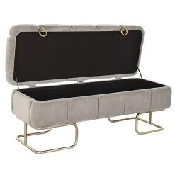 Pegane Banquette Coffre En Métal Coloris Beige Et Pieds Doré - Longueur 125... -Magasin Joss & Main banquette coffre en metal coloris beige et pieds dore longueur 125 x profondeur 45 x hauteur 50 cm 13600918 37358252 1140x1140