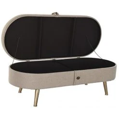 Pegane Banquette Coffre En Métal Coloris Beige - Longueur 114 X Profondeur 4... -Magasin Joss & Main banquette coffre en metal coloris beige longueur 114 x profondeur 44 x hauteur 40 cm 13601014 37358698 1140x1140