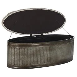 Pegane Banquette Coffre En Métal Coloris Beige - Longueur 121 X Profondeur 4... -Magasin Joss & Main banquette coffre en metal coloris beige longueur 121 x profondeur 44 x hauteur 475 cm 13600892 37358128 1140x1140