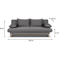 SANS MARQUE Banquette Convertible Avec Coffre - Tissu Gris - L 202 X P 98 X H 98 C... 9 SANS MARQUE Banquette Convertible Avec Coffre - Tissu Gris - L 202 X P 98 X H 98 C... -Magasin Joss & Main banquette convertible avec coffre tissu gris l 202 x p 98 x h 98 cm naoto 11357654 29669542 1140x1140