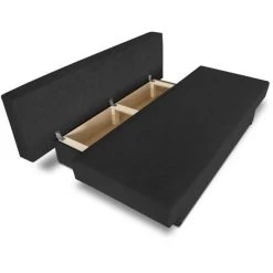 Marque Generique Banquette Convertible PIRY 3 Places - Tissu Noir - Classique - L 187 X... -Magasin Joss & Main banquette convertible piry 3 places tissu noir classique l 187 x p 88 cm 3215526 23225713 1140x1140