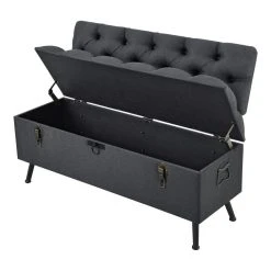 En.casa Banquette De Rangement Malmöhus Siège Rabattable Gris Foncé [en.cas... -Magasin Joss & Main banquette de rangement malmohus siege rabattable gris fonce encasa 11548190 30279614 1140x1140