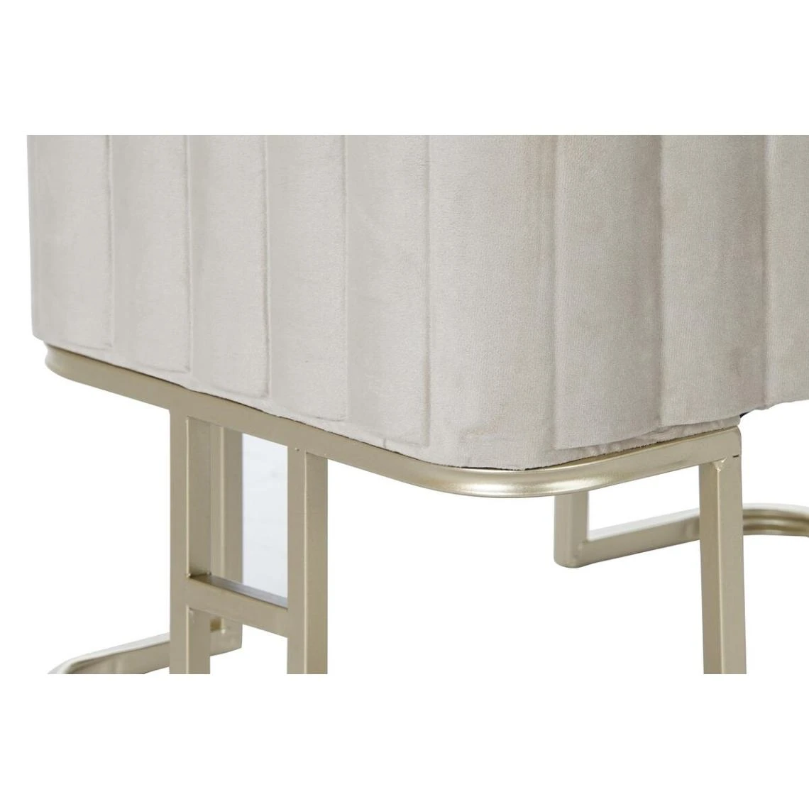 Banquette DKD Home Decor Beige Doré Métal (108 X 41 X 47 Cm) 5 Banquette DKD Home Decor Beige Doré Métal (108 X 41 X 47 Cm) – Image 5