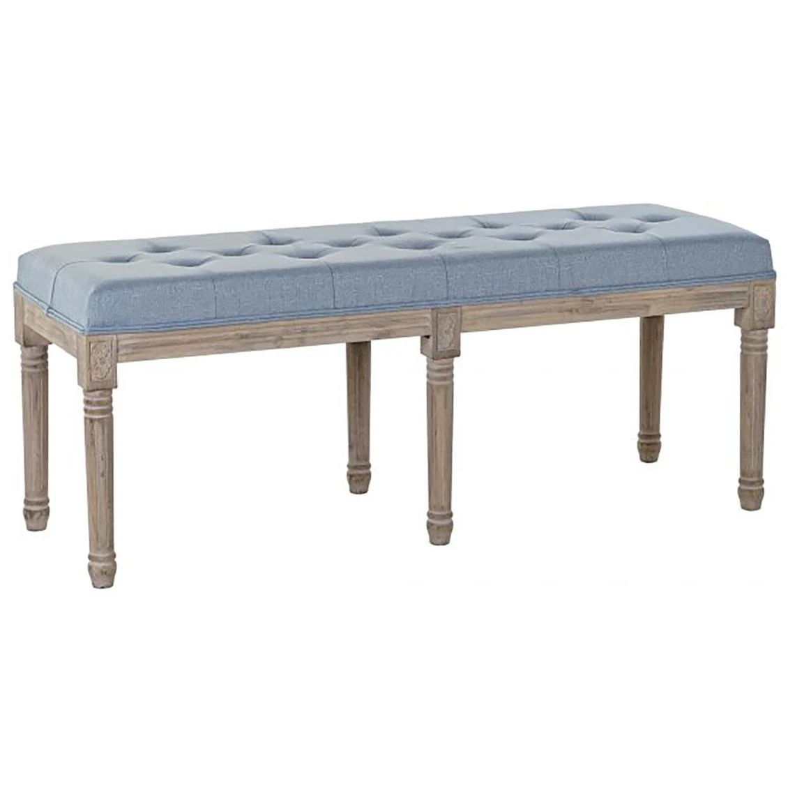 Pegane Banquette En Bois De Caoutchouc Coloris Bleu - Longueur 122 X Profonde... 1 Pegane Banquette En Bois De Caoutchouc Coloris Bleu - Longueur 122 X Profonde...
