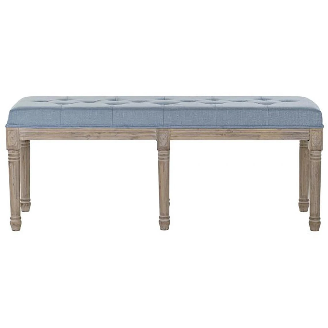 Pegane Banquette En Bois De Caoutchouc Coloris Bleu - Longueur 122 X Profonde... 2 Pegane Banquette En Bois De Caoutchouc Coloris Bleu - Longueur 122 X Profonde... – Image 2