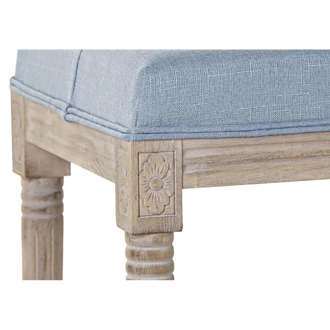 Pegane Banquette En Bois De Caoutchouc Coloris Bleu - Longueur 122 X Profonde... 3 Pegane Banquette En Bois De Caoutchouc Coloris Bleu - Longueur 122 X Profonde... – Image 3