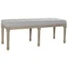 Pegane Banquette En Bois De Caoutchouc Coloris Gris Clair - Longueur 122 X Pr...