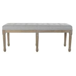 Pegane Banquette En Bois De Caoutchouc Coloris Gris Clair - Longueur 122 X Pr... -Magasin Joss & Main banquette en bois de caoutchouc coloris gris clair longueur 122 x profondeur 41 x hauteur 48 cm 13600840 37357882 1140x1140