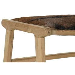 Pegane Banquette En Bois De Teck Naturel Et Cuir Coloris Marron - Longueur 65... -Magasin Joss & Main banquette en bois de teck naturel et cuir coloris marron longueur 65 x profondeur 47 x hauteur 42 cm 13499582 36971616 1140x1140