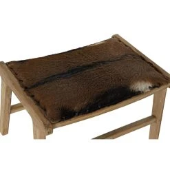 Pegane Banquette En Bois De Teck Naturel Et Cuir Coloris Marron - Longueur 65... -Magasin Joss & Main banquette en bois de teck naturel et cuir coloris marron longueur 65 x profondeur 47 x hauteur 42 cm 13499582 36971620 1140x1140