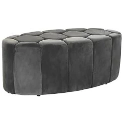 Pegane Banquette En MDF Coloris Gris - Longueur 125 X Profondeur 53 X Hauteur...