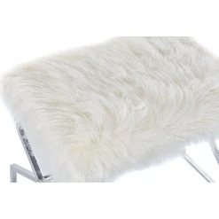 Pegane Banquette En Métal Coloris Blanc Et Pieds Argenté- Longueur 60 X Pro... -Magasin Joss & Main banquette en metal coloris blanc et pieds argente longueur 60 x profondeur 40 x hauteur 45 cm 13600934 37358326 1140x1140